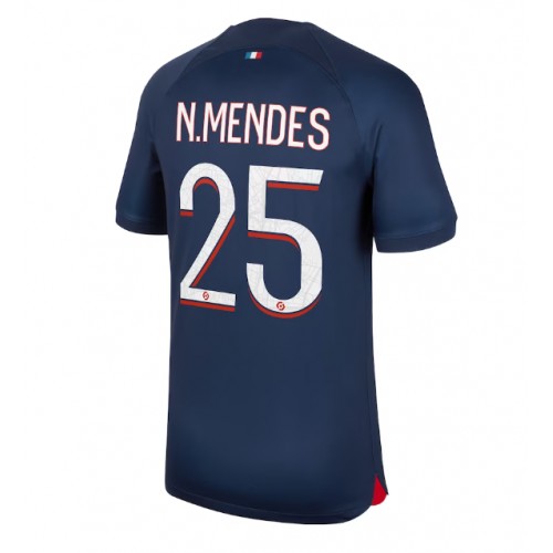 Moški Nogometni dresi Paris Saint-Germain Nuno Mendes #25 Domači 2023-24 Kratek Rokav